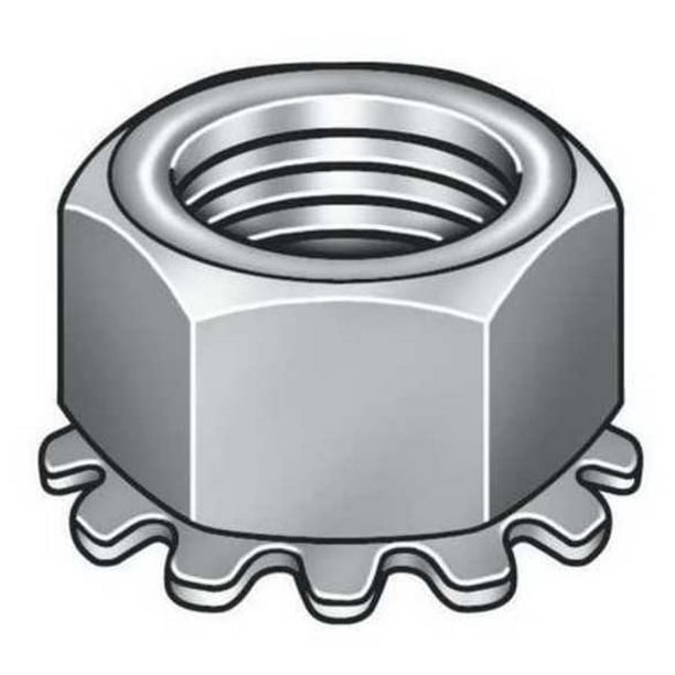 #10-24 Grade 2 Zinc Plated Finish Steel Nylon Insert Lock Nut,100 pk, Pack of 10 #10-24 Grade 2 Zinc Plated Finish Steel Nylon Insert Lock Nut,100 pk, Pack of 10